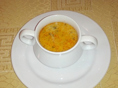 Tejfölös gombaleves