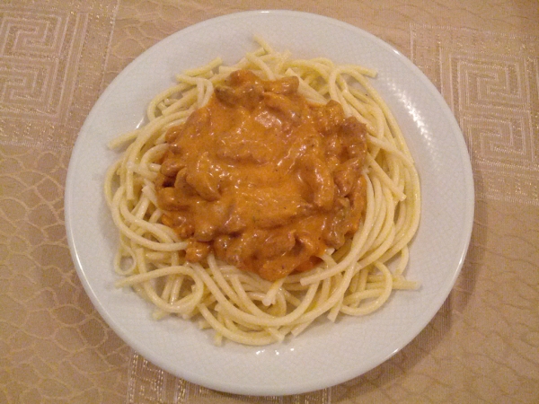 Tejszínes, mustáros sertéscsíkok