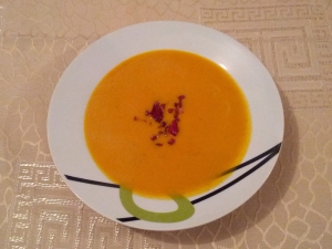 Sütőtök krémleves pirított baconnel