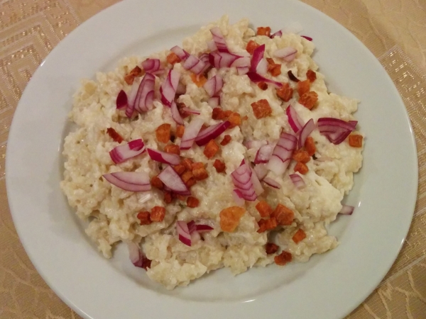 Juhtúrós sztrapacska házi füstölt szalonnával