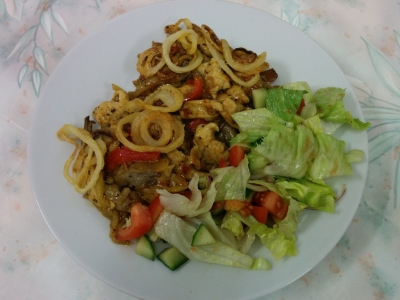 Fűszeres csirkemell csíkok kaliforniai módra